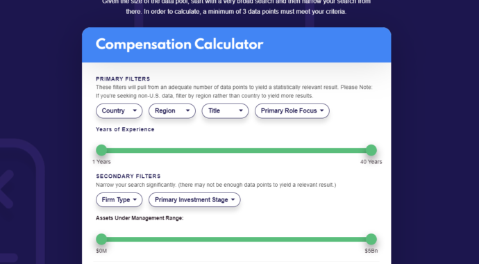 Compensation Calculator Web Design