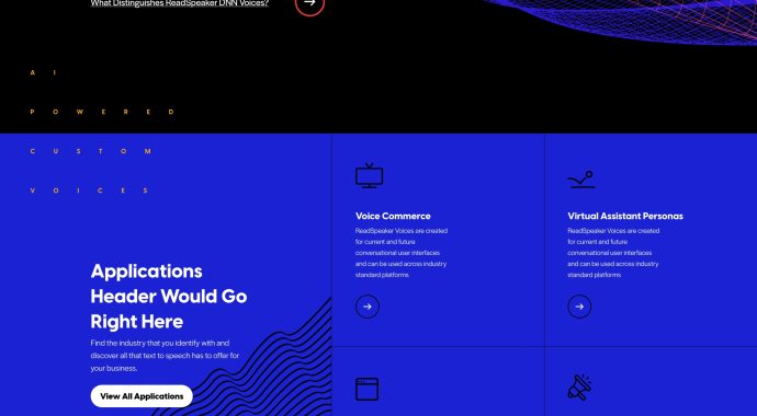 ai software web design home page example