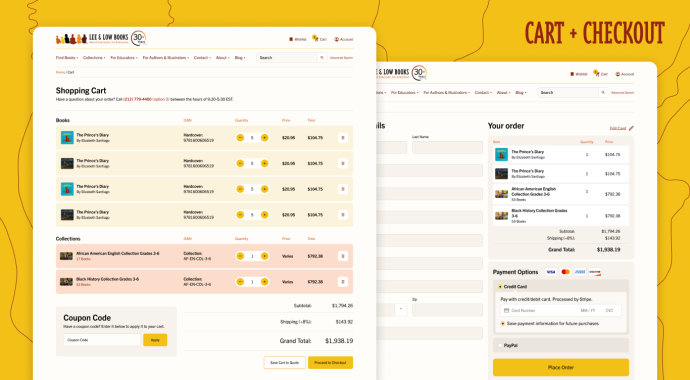 web development cart and billing checkout