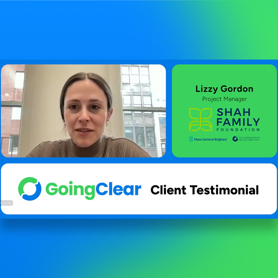 GoingClear Web App Development Testimonial
